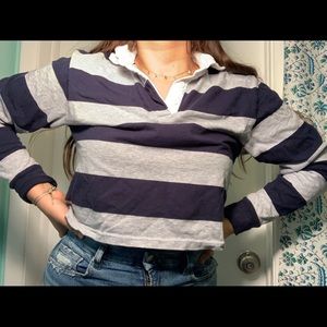 Brand new, Brandy Melville cropped rugby polo